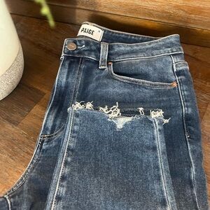 PAIGE Women's Dark Blue Hoxton Skinny Ankle Jeans